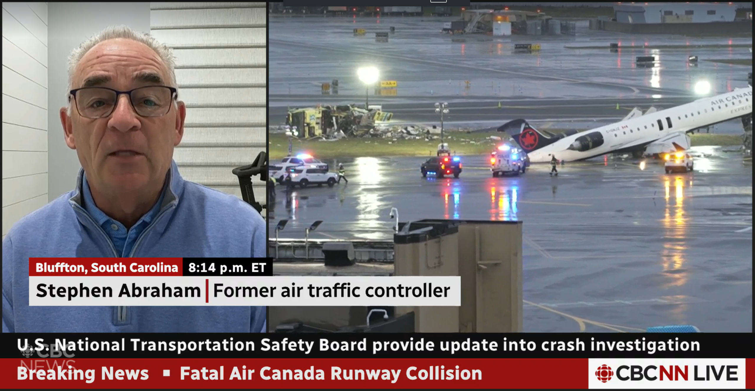 CBC News Network Interview with Former Air Traffic Controller Stephen Abraham